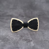 White Leather Wood bow tie Maple wood Punk style bowtie