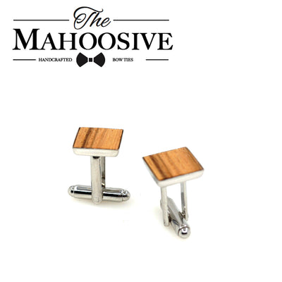 Zebra wood cufflinks square