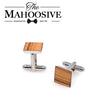 Zebra wood cufflinks square