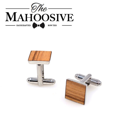 Zebra wood cufflinks square