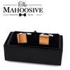 Zebra wood cufflinks square