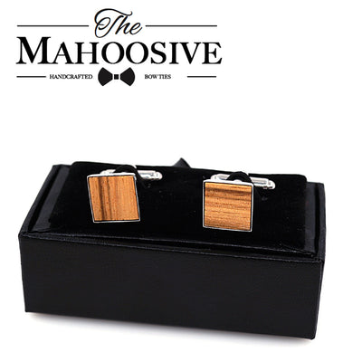 Zebra wood cufflinks square