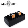 Zebra wood cufflinks square