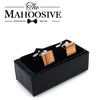 Zebra wood cufflinks square