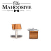Zebra wood cufflinks square