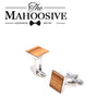 Zebra wood cufflinks square