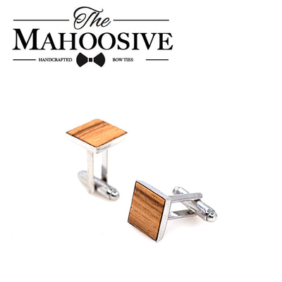 Zebra wood cufflinks square