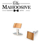 Zebra wood cufflinks square