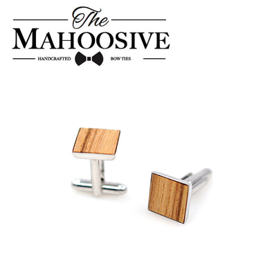 Zebra wood cufflinks square