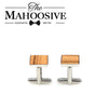 Zebra wood cufflinks square