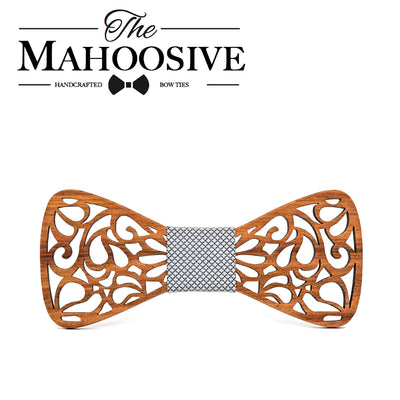 Zebra Wood Bow Tie