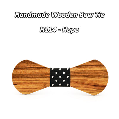 Zebra Wooden Bow Ties H111 - 116