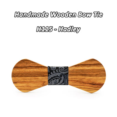 Zebra Wooden Bow Ties H111 - 116