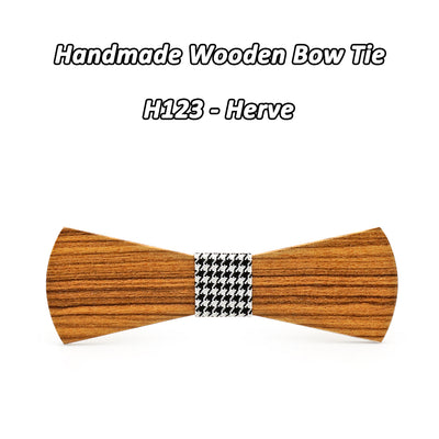 Zebra wood Bow Ties H121 - 126