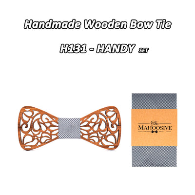 Zebra Wood Bow Tie