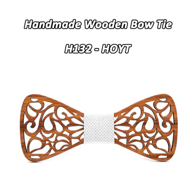 Zebra Wood Bow Tie