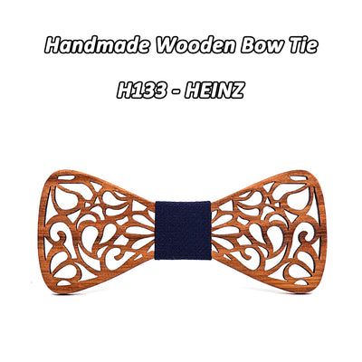 Zebra Wood Bow Tie