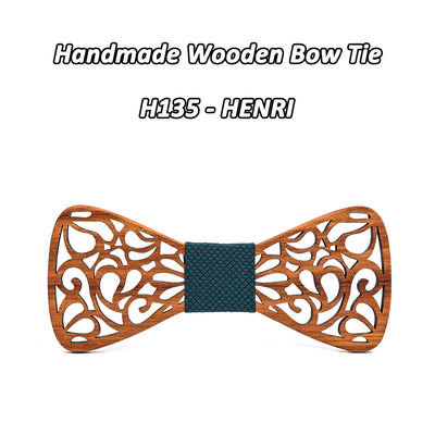 Zebra Wood Bow Tie