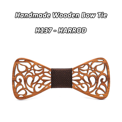 Zebra Wood Bow Tie