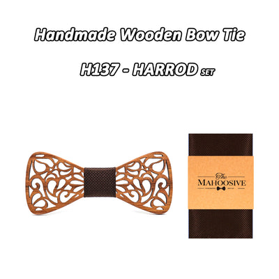 Zebra Wood Bow Tie
