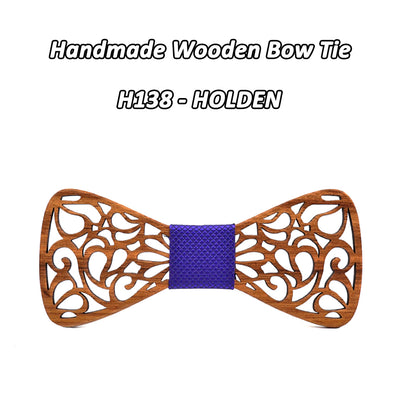 Zebra Wood Bow Tie