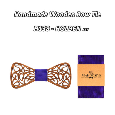 Zebra Wood Bow Tie
