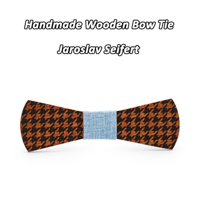 Milan Kundera & Jaroslav Seifert wood bow tie