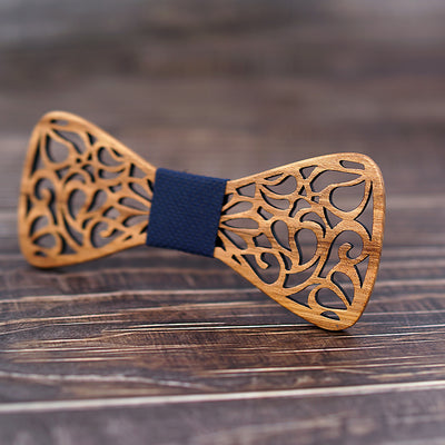 Zebra Wood Bow Tie
