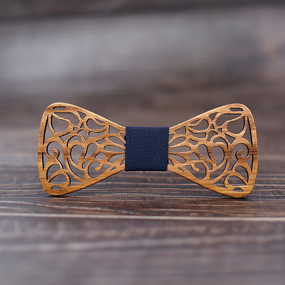 Zebra Wood Bow Tie