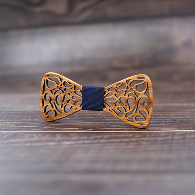 Zebra Wood Bow Tie