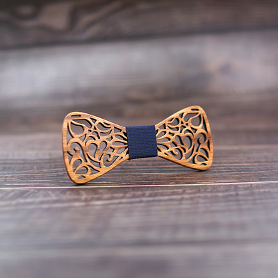 Zebra Wood Bow Tie
