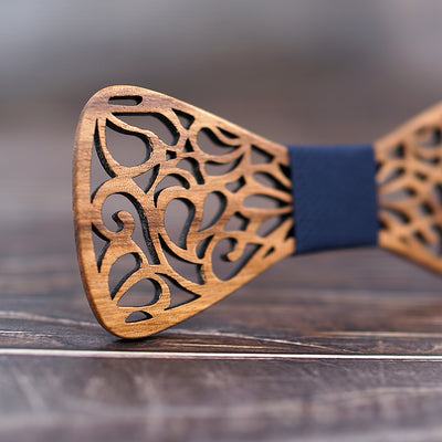 Zebra Wood Bow Tie
