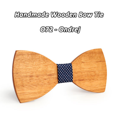 White Cheery Wooden Bow Tie O71-O82