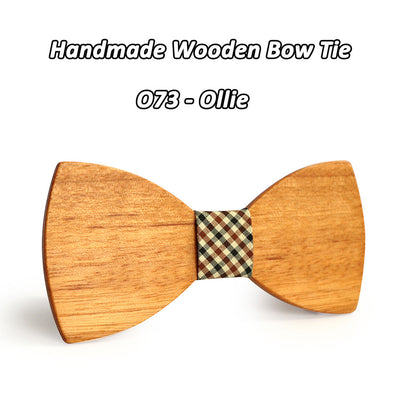 White Cheery Wooden Bow Tie O71-O82