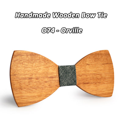 White Cheery Wooden Bow Tie O71-O82