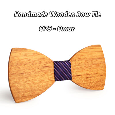 White Cheery Wooden Bow Tie O71-O82