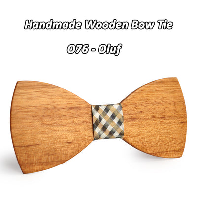 White Cheery Wooden Bow Tie O71-O82