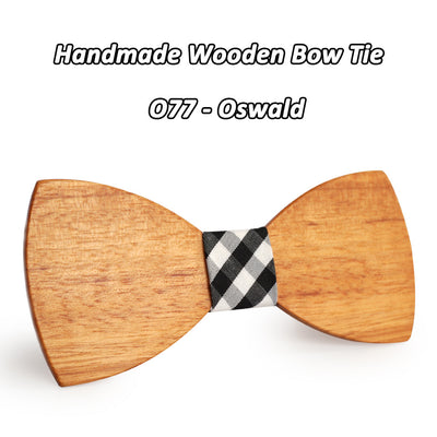 White Cheery Wooden Bow Tie O71-O82
