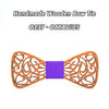 Wooden Bow Tie Set Cherry with Laser Out Out
