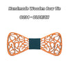 Wooden Bow Tie Set Cherry with Laser Out Out