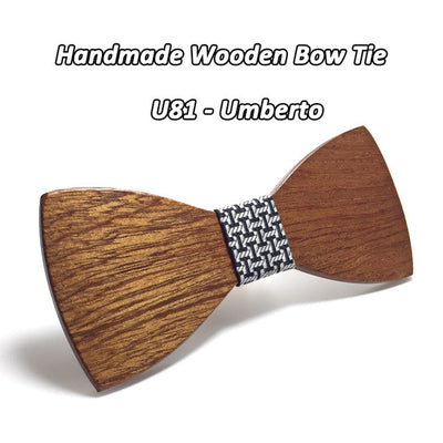 Mahoosive Wood Bow Tie Gravatas Corbatas