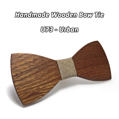 Mahoosive Wood Bow Tie Gravatas Corbatas