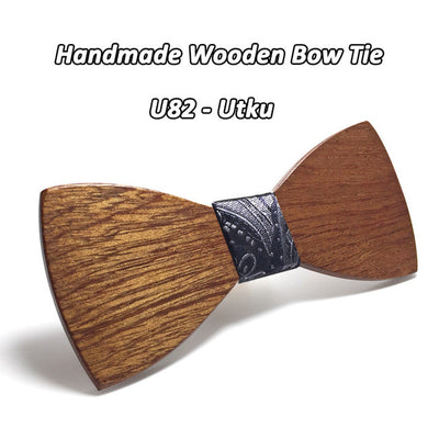 Mahoosive Wood Bow Tie Gravatas Corbatas