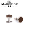 Wooden Cufflinks Wedding Groom with Gift box BLACK WALNUT