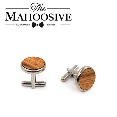 Wooden Cufflinks Zebra Wood Wedding Groom with Gift box