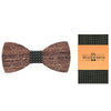 Wooden Mens bow Tie Wood Neck Tie Set Paisley