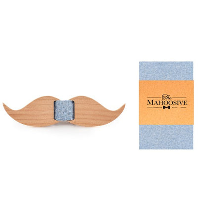 Wood Beard Mustache Bow Tie Design