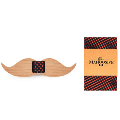 Wood Beard Mustache Bow Tie Design
