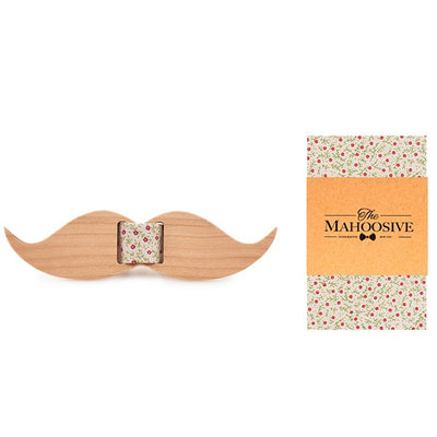 Wood Beard Mustache Bow Tie Design