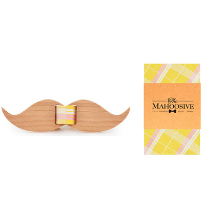 Wood Beard Mustache Bow Tie Design